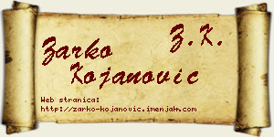 Žarko Kojanović vizit kartica